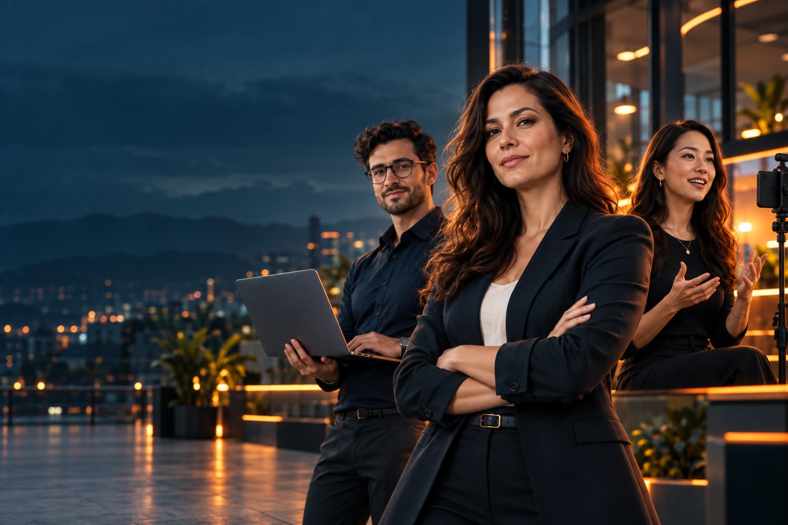 Equipe de especialistas trabalhando em conteúdo educacional